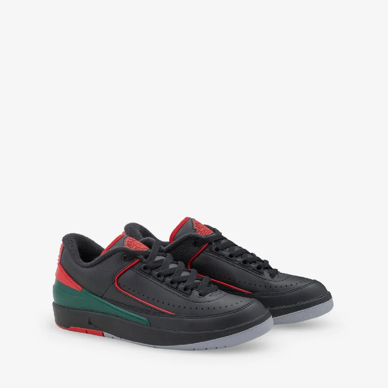 Air Jordan 2 Retro Low Black | Fire Red | Cement Grey