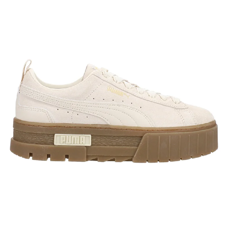 Mayze Brushed Tan Lace Up Sneakers