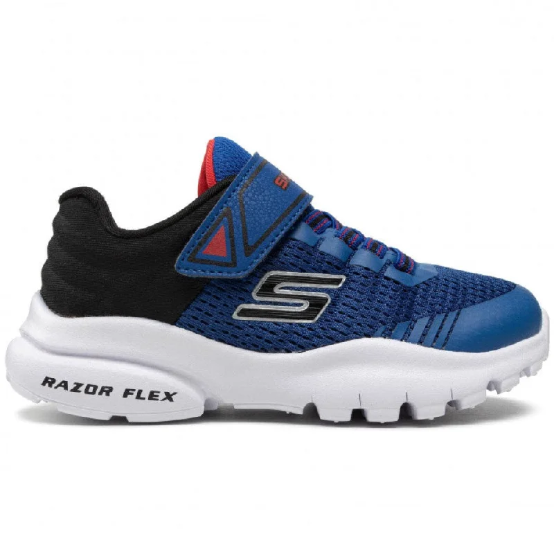 Skechers Little Boys Razor Flex - Mezder Velcro Royal