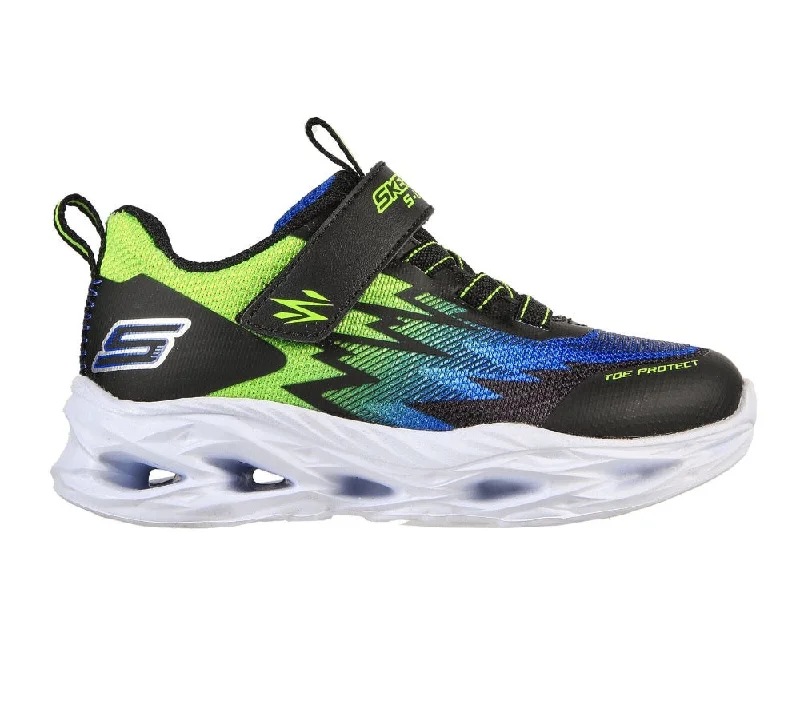 Skechers Toddler Boys S Lights: Vortex-Flash - Zorent Velcro Blue / Lime