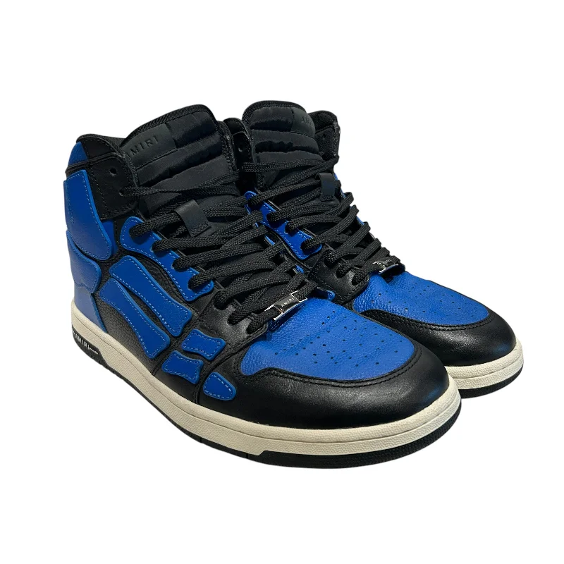 AMIRI/Hi-Sneakers/US 12/Leather/BLK/SKEL TOP BLK/BLU