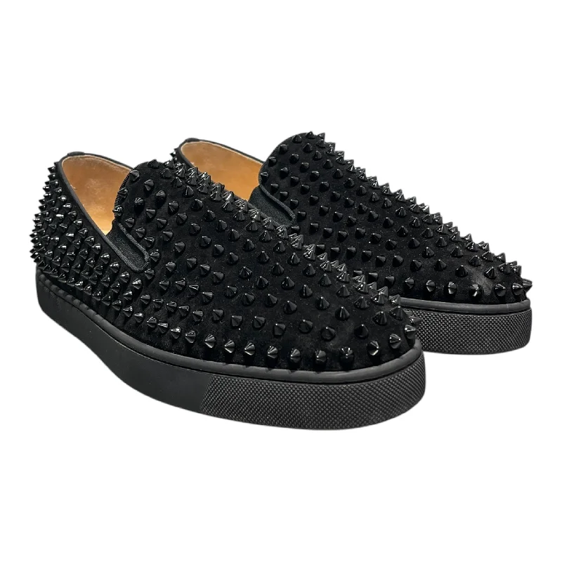 Christian Louboutin/Low-Sneakers/US 12/Suede/BLK/