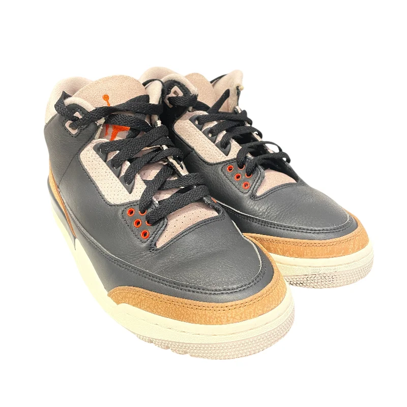 NIKE/Low-Sneakers/US 8/Leather/BLK/Jordan 3 Desert Elephant