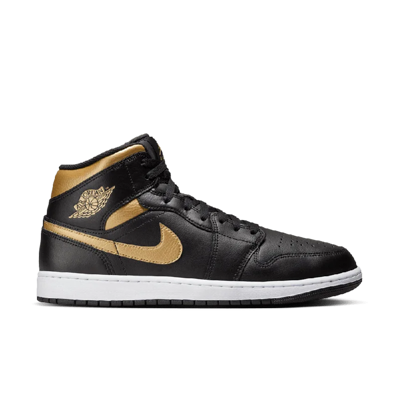 Air Jordan 1 Mid 'Black Metallic Gold'