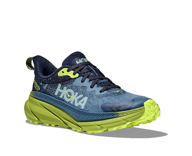 Men's Hoka Challenger 7 GTX Color: Outer Space/Dark Citron