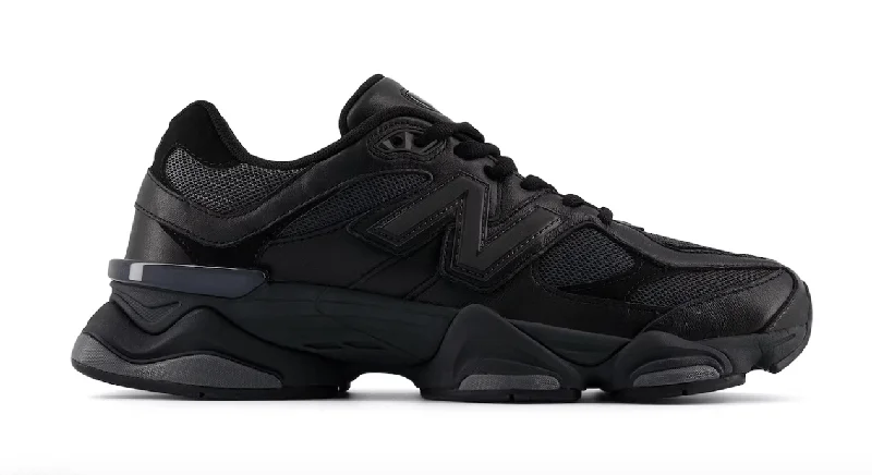 New Balance 9060 Triple Black Leather