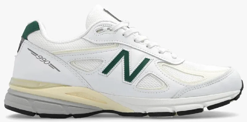 New Balance 990v4 MiUSA White Green