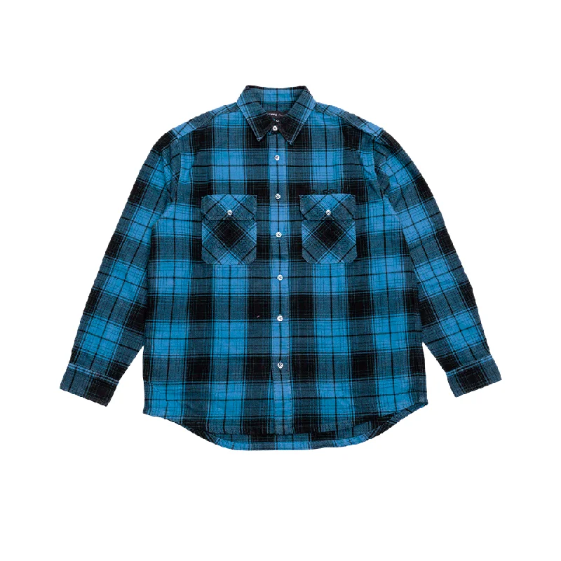 Over-dyed Flannel LS Shirt 'Blue'